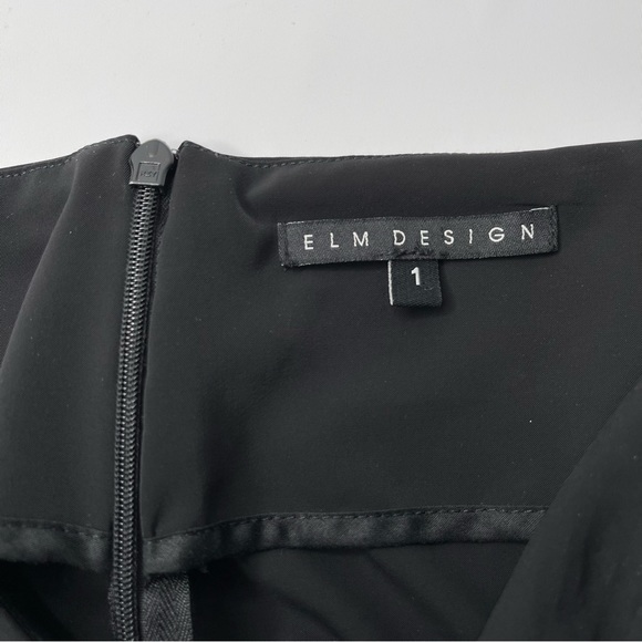 Elm Design Black Midi Skirt Tulip Hem Draped Gathered Pencil, Size 1 (Small) - Picture 7 of 12